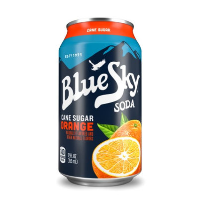 Blue Sky® Cane Sugar Orange Soda 6-12 fl. oz. Cans