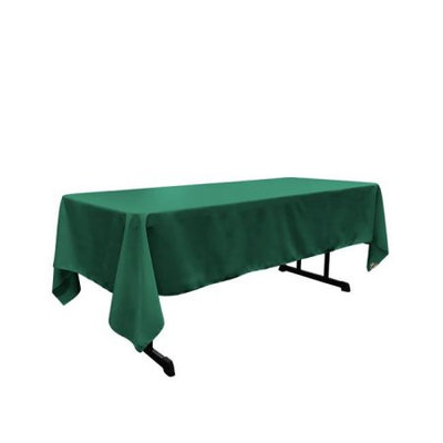 LA Linen TCpop60x102-TealP43 Polyester Poplin Rectangular Tablecloth Teal - 60 x 102 in.