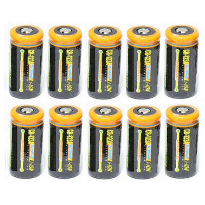 Ultimate Arms Gear 10 Pack CR123A 1200 mAh Lithium Rechargeable Batteries Battery For MAGLITE Flashlight Light Laser