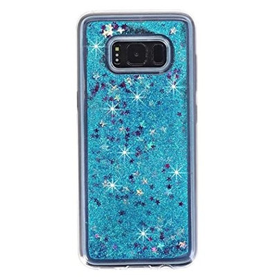 For Galaxy S8 Case,HP95(TM) Fashion Bling Liquid Glitter Soft Gradien Color Case Cover For Samsung Galaxy S8 5.8inch (Blue)