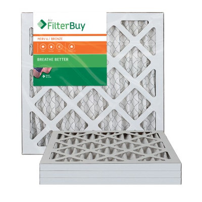 AFB Bronze MERV 6 12x18x1 Pleated AC Furnace Air Filter. Filters. 100% produced in the USA. (Pack of 4)