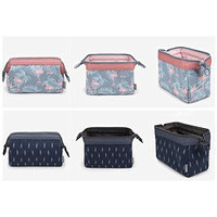 XICHEN 2 pcs Three-dimensional waterproof canvas cosmetic bag Bathroom, Storage (Feather egret)
