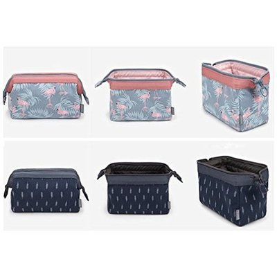 XICHEN 2 pcs Three-dimensional waterproof canvas cosmetic bag Bathroom, Storage (Feather egret)