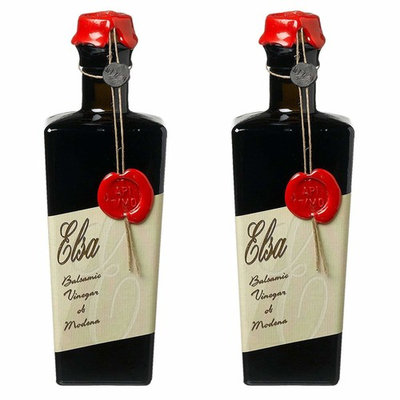 Elsa Aged Balsamic Vinegar of Modena, Vecchia Era, Aged 12 Years, 250ml (8.5oz) - Pack of 2