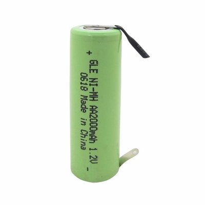 Geilienergy NiMh 1.2V AA 2000mAh Shaver battery with solder tabs for Braun, Norelco, Remington shaver models (Pack Of 1)