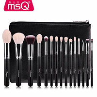 MARIAHANAN 15pcs Brush Set Professional Soft Makeup Brushes Foundation Eye Face Cosmetic Make Up Brush Tool Kit +Bag