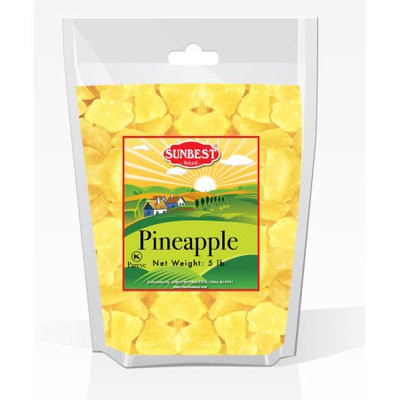 SUNBEST Dried Pineapple Chunks 5 Lbs in Resealable Bag