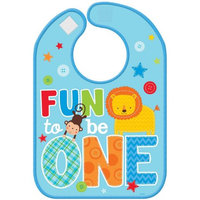 Amscan 430164 One Wild Boy Bib Vinyl - Pack of 12