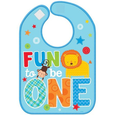 Amscan 430164 One Wild Boy Bib Vinyl - Pack of 12