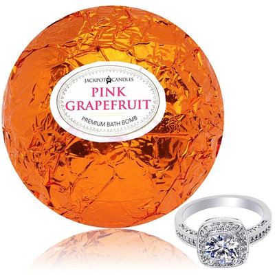 Bath Bomb with Ring Inside Life of the Party Pink Grapefruit Extra Large 10 oz. Made in USA