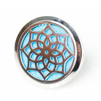 Essential Oil Diffuser Aromatherapy Car Diffuser Stainless Steel Lotus Flower locket with vent clip by Izzybell Jewelry