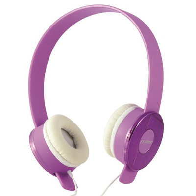Cliptec Purple Candy Muisc Stereo 3.5mm Wired Volume Control Headset Earphone On Ear Headphone w/Mic