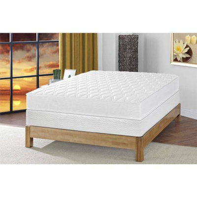 Signature Sleep Gold Select 8 Inch Reversible Coil Mattress with CertiPUR-US certified foam & Foundation: Twin White