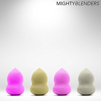 Yphone Bundle Monster 4pc Pro Beauty Flawless Makeup Blender Foundation Puff Multi Shape Sponges (Pack of 4)
