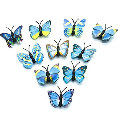 HUELE Blue Butterfly Hair clips Hair Accessories for Photography Wedding ,ect. 10 Pcs