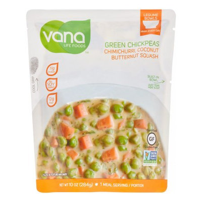 Vana Life Foods Legume Bowls Green Chickpeas Ready-to-Eat Entrees Chimichurri Coconut Butternut Squash 10 oz - Vegan
