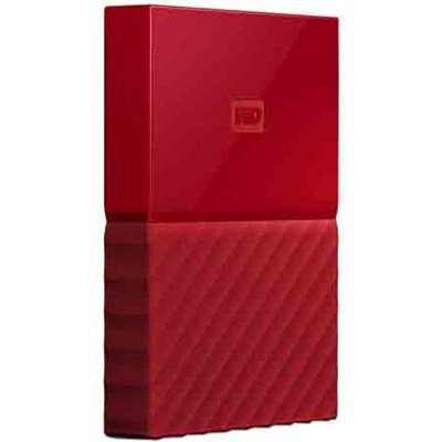 Western Dig Tech. Inc Wd - My Passport 1TB External USB 3.0 Portable Hard Drive - Red