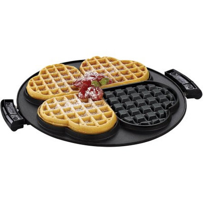 George Foreman 2 Removable Nonstick Heart-Shaped Waffle Plates for the Grill