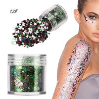 Baomabao 12 Colors Shimmer Eyeliner Eyeshadow Loose Sequins Powder Face Body Glitter Paillette Nail Art Decor Makeup