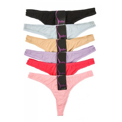 Sofra Intimate Sets | 12-Pack Rayon Thong, Size Small