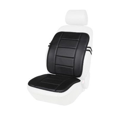 Kool Kooshion 60-287005B Faux Leather Full Seat Cushion, Black