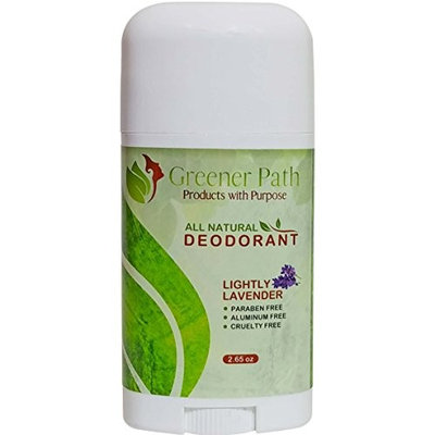 All Natural Deodorant for Women and Men by Greener Path | Lavender Scent 2.65 Oz | Non-Toxic Aluminum Free Deodorant | Made in USA | Paraben Free & Non-GMO | Natural & Organic Deodorant for Women