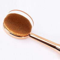 Kanhan 1 PCS Rose Gold Professional Oval Toothbrush Foundation Oval Brushes The New Mermaid Makeup Brush One Set
