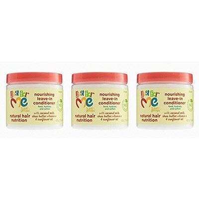(PACK OF 3) JUST FOR ME Hair Milk Nourishing Leave-In Conditioner 15oz: Beauty