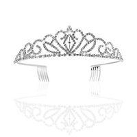 Pixnor Gorgeous Pretty Rhinestone Tiara Crown Exquisite Headband Comb Pin Wedding Bridal Birthday Tiaras