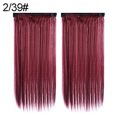 Afco Women Wig,Fashion Full Head Clip-on Hair Extensions Long Straight Hairpiece Cosplay Daily Party Wig Natural