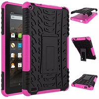 Kindle Fire HD 7, LUNIWEI Tri-Fold Leather Stand Cover Case