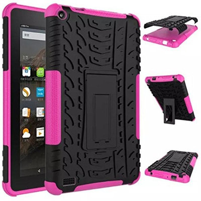 Kindle Fire HD 7, LUNIWEI Tri-Fold Leather Stand Cover Case