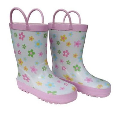 Pastel Posies Girls Rain Boots 11-3