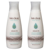 Live Clean Exotic Nectar Argan Oil Restorative Conditioner with 100% Pure Argan Oil, Grape Seed Oil, Castor Oil and Olive Oil, 12 oz each