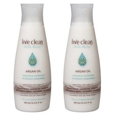 Live Clean Exotic Nectar Argan Oil Restorative Conditioner with 100% Pure Argan Oil, Grape Seed Oil, Castor Oil and Olive Oil, 12 oz each