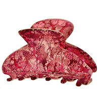 Camila Paris - CP2277, French woman Hair Accessories, Claw Clips Medium Snake Drop Fuschia. Strong and Durable Hair Ornaments. Made in France