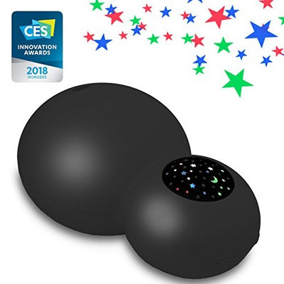 ZAQ Sky Aroma Essential Oil Kids Diffuser LiteMist Ultrasonic Aromatherapy Humidifier - Starry Sky Projection (Black)
