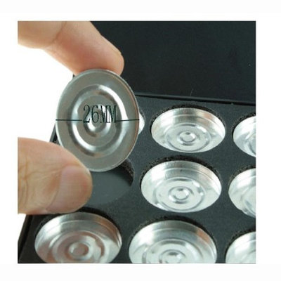 Mandy 15 pcs Aluminum Eyeshadow Lip Gross Powder Pans with Palette