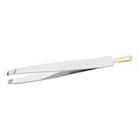 Baoblaze 2 In1 Stainless Steel Tweezer Clip Eyebrow Hair Removal & Blackhead Ance Extractor