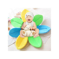 Bath Tub Seat for Baby, Blooming Lotus Flower Baby Bath Seat Super Soft Cute Plush Bathtub Mat