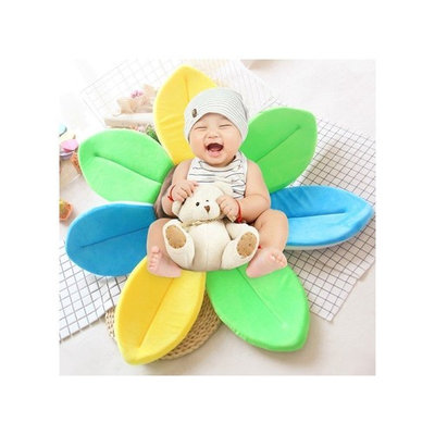 Bath Tub Seat for Baby, Blooming Lotus Flower Baby Bath Seat Super Soft Cute Plush Bathtub Mat