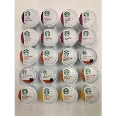 20 Count Variety Pack of Starbucks Coffee Single Cups for Keurig Brewer
