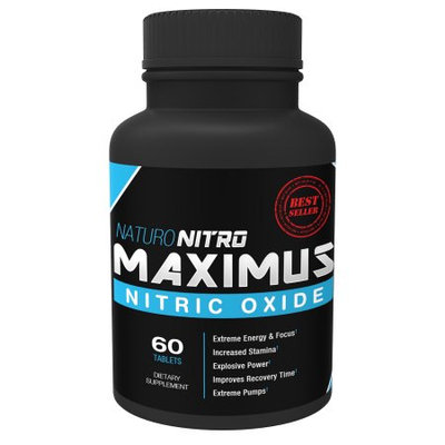 Naturo Sciences Maximus Nitric Oxide Tablets By Naturo Nitro â High Potency NO Booster and L-arginine Supplement - Allows You to Build Muscle Faster, Workout and Train Longer and Harder â 60 Tablets