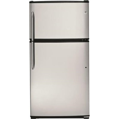 GE 21.0 cu. ft. Top-Freezer Refrigerator - Stainless Steel