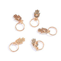 ieasysexy 60pcs Gold/50pcs Silver Hair Clips Set Shell Hand Star Leaf Pendant Rings Set for Women