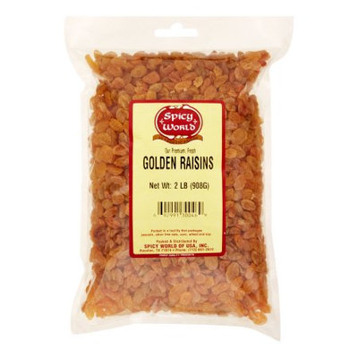 Spicy World, Golden Raisins, Premium, 2 Lbs.