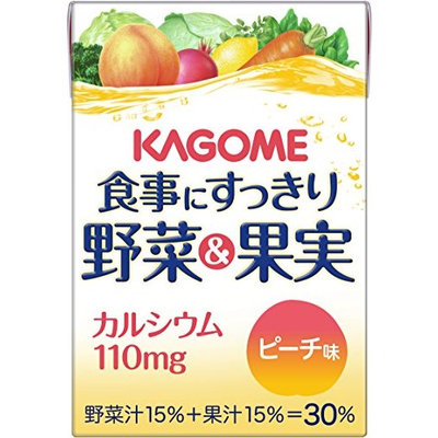 Kagome 100mlX36 this clean vegetables and fruit calcium Peach taste to meal
