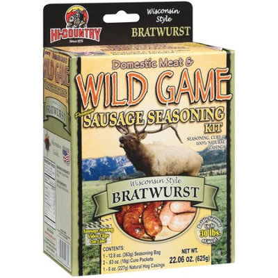 Hi-country Hi Country Wild Game Seasonings Wisconsin Style Bratwurst Premium Sausage Seasoning & Cure Kit, 22.06 oz