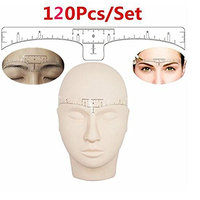 JM-capricorns 120Pcs Disposable Eyebrow Ruler Sticker, Adhesive Eyebrow Microblading Ruler Guide For makeup tool ,Eyebrow Ruler