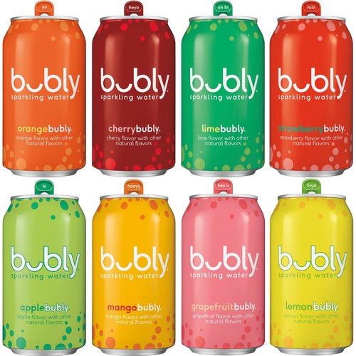 bubly Sparkling Water Variety Pack 8 Flavor Sampler 12 Fluid Ounce Can 18 Pack
